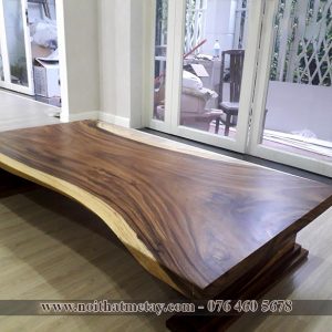 Bàn trà sofa gỗ me tây nguyên tấm 1m6 x 80cm