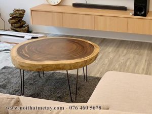 Bàn sofa gỗ me tây 80x80x7cm